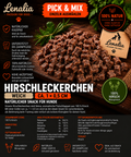 Hirsch-Leckerchen weich ca. 1 × 0,5 cm – natürlicher Hundesnack