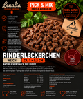 Rinderleckerchen weich ca. 1 × 0,5 cm – natürlicher Hundesnack