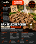 Gänseleckerchen 100 % Gans ca. 1 × 0,5 cm – hart & natürlich