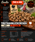 Truthahnleckerchen 100 % Truthahn ca. 1 × 0,5 cm – hart & natürlich