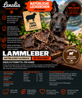 Lammleber getrocknet – 100 % Lamm, natürlicher Snack für Hunde