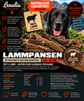 Lammpansen getrocknet ca. 10 cm – natürlicher Kausnack aus 100 % Lamm