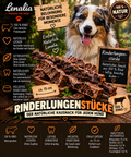 Rinderlunge getrocknet ca. 15 cm – leichter & knackiger Natur-Kausnack aus 100 % Rind