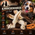 Kaninchenohren getrocknet – natürlicher Kausnack aus 100 % Kaninchen