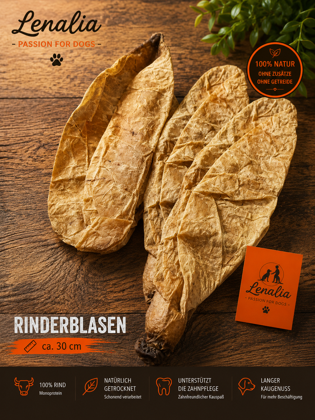 Kälberblasen getrocknet – weicher Naturkauartikel für Hunde