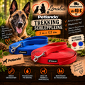 Petlando Trekking Schleppleine 5 m × 15 mm – Rot & Blau