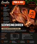 Schweineohren getrocknet – natürlicher Kauartikel für Hunde